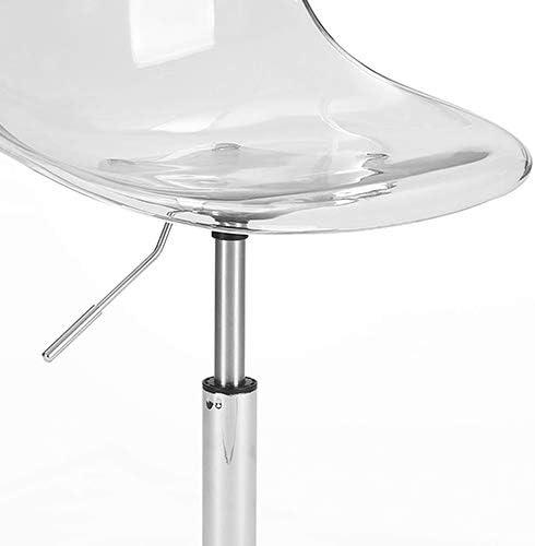 imageUrban Lifestyle Acrylic Rolling Desk Chair Navy Blue with Silver Legs 21D x 19W x 34H InchClear