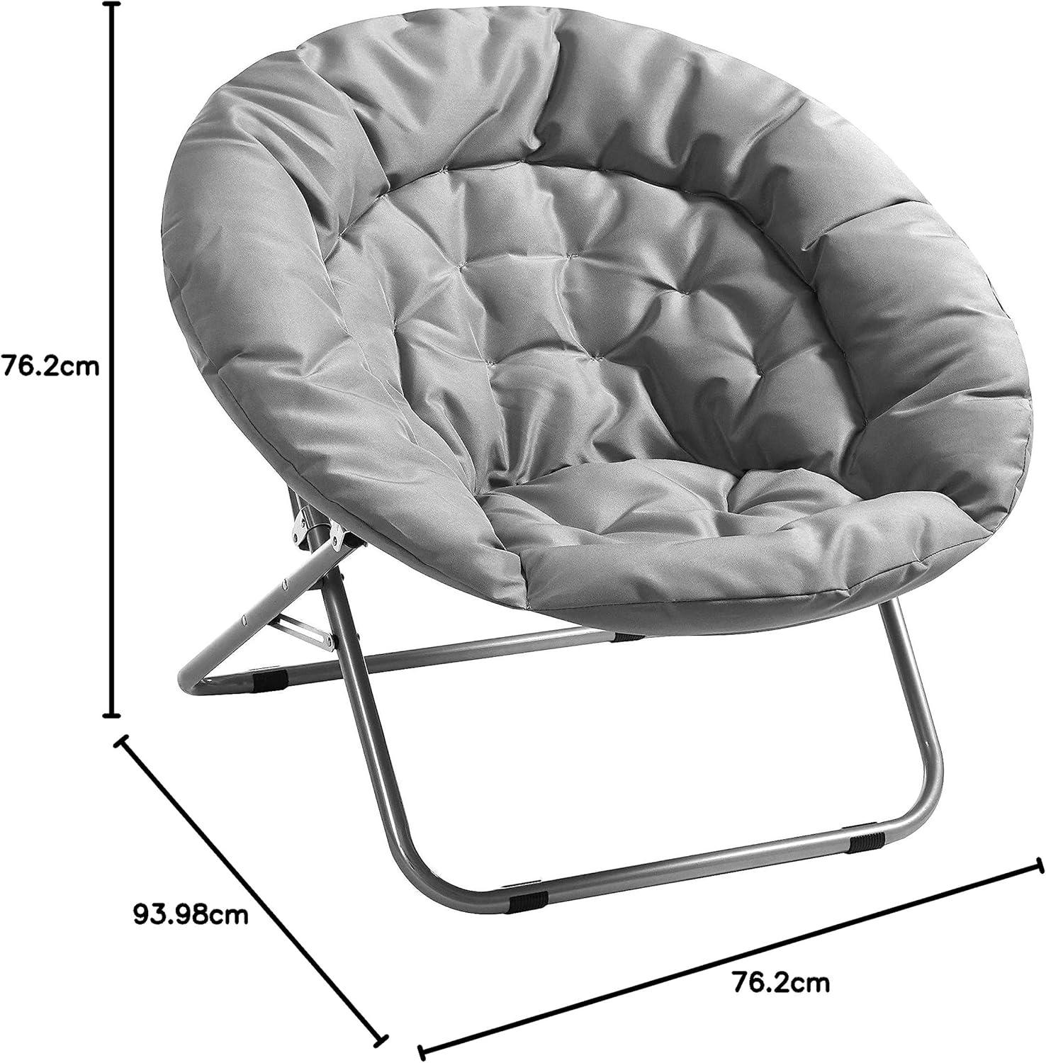 imageUrban Lifestyle Canvas Oversized Polycanvas Saucer Chair GreyGrey