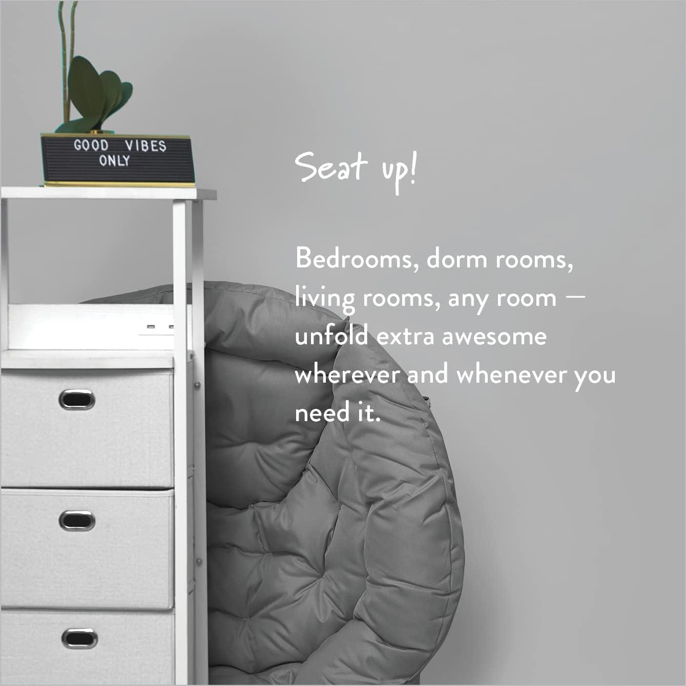 imageUrban Lifestyle Canvas Oversized Polycanvas Saucer Chair GreyGrey