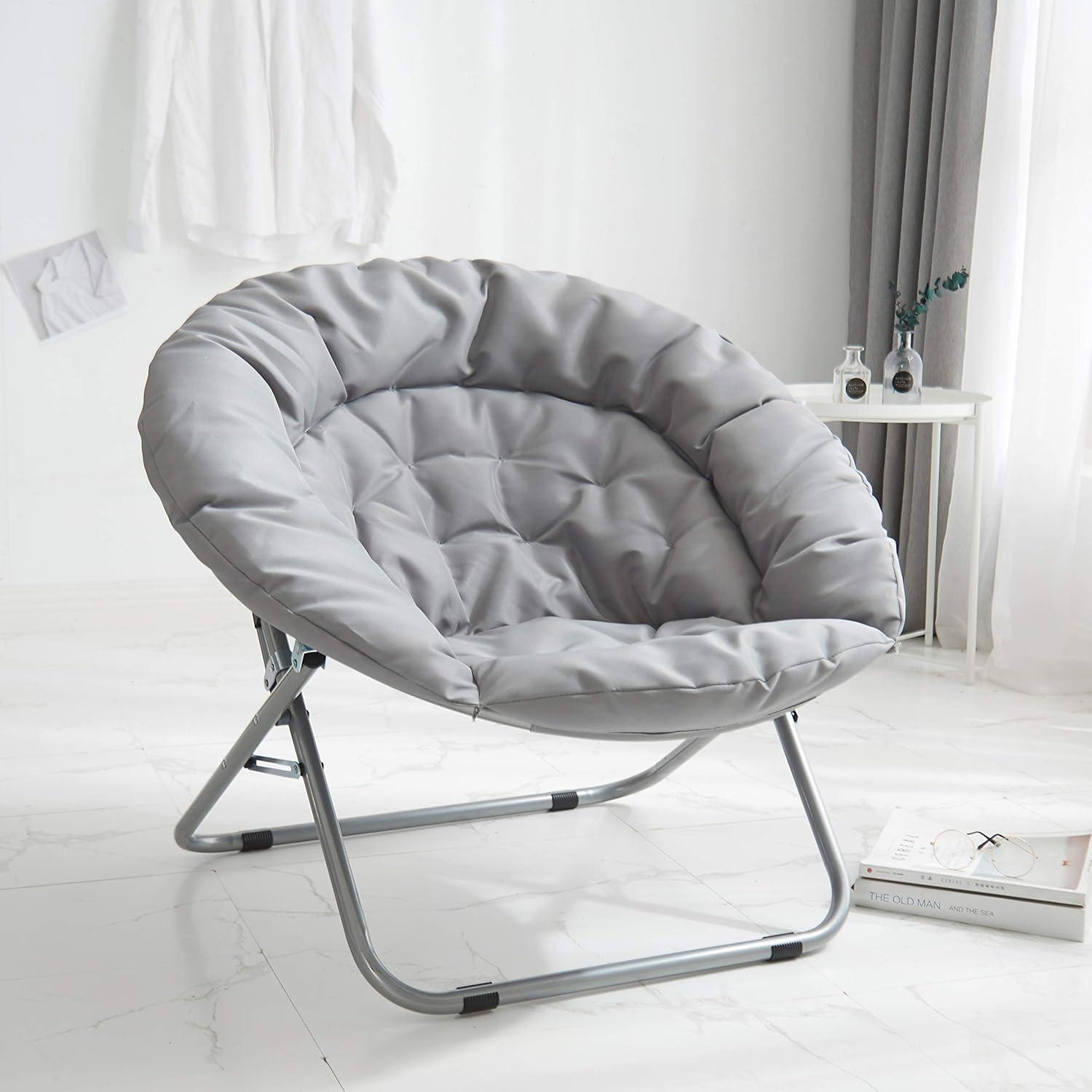 imageUrban Lifestyle Canvas Oversized Polycanvas Saucer Chair GreyGrey