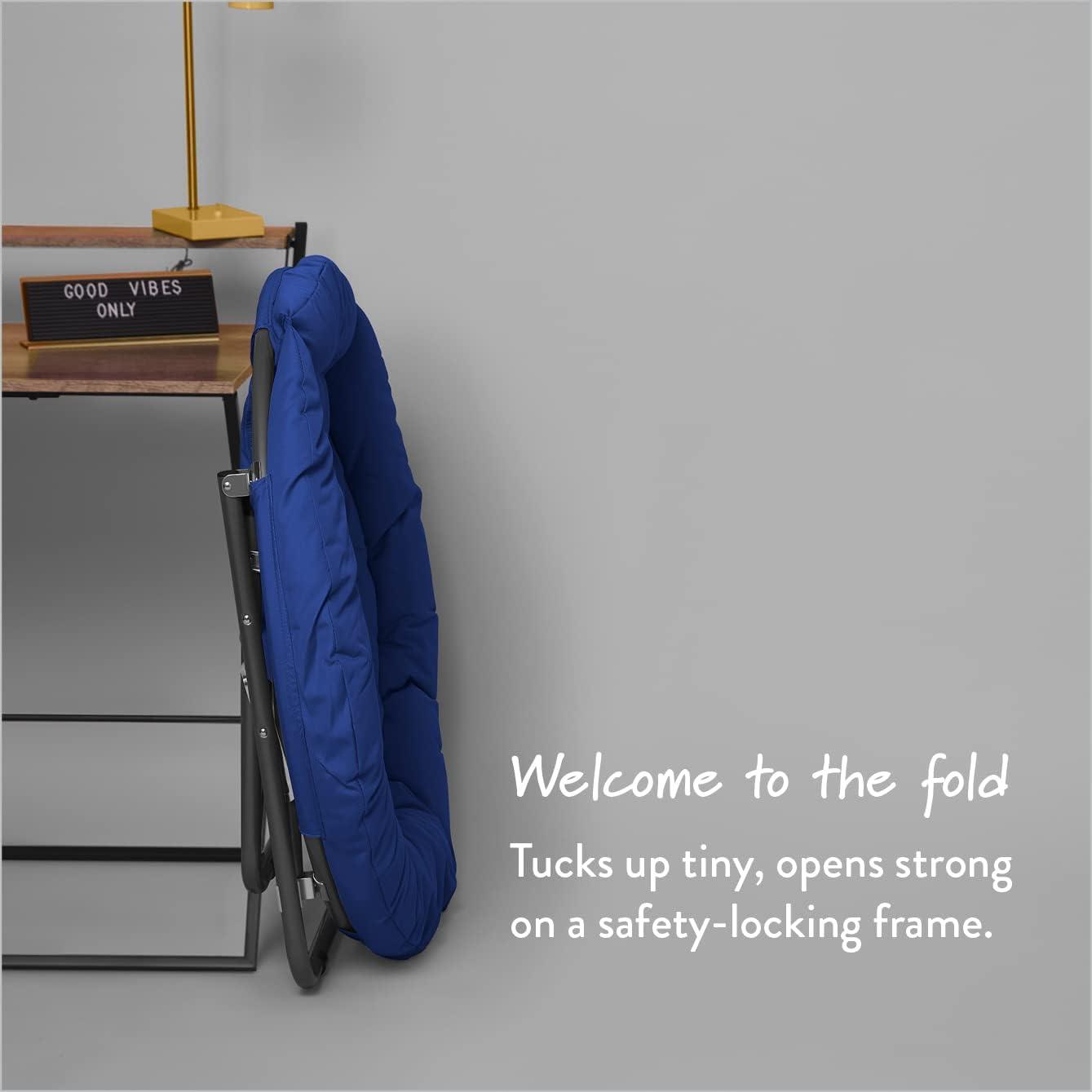 imageUrban Lifestyle Canvas Oversized Polycanvas Saucer Chair GreyNavy