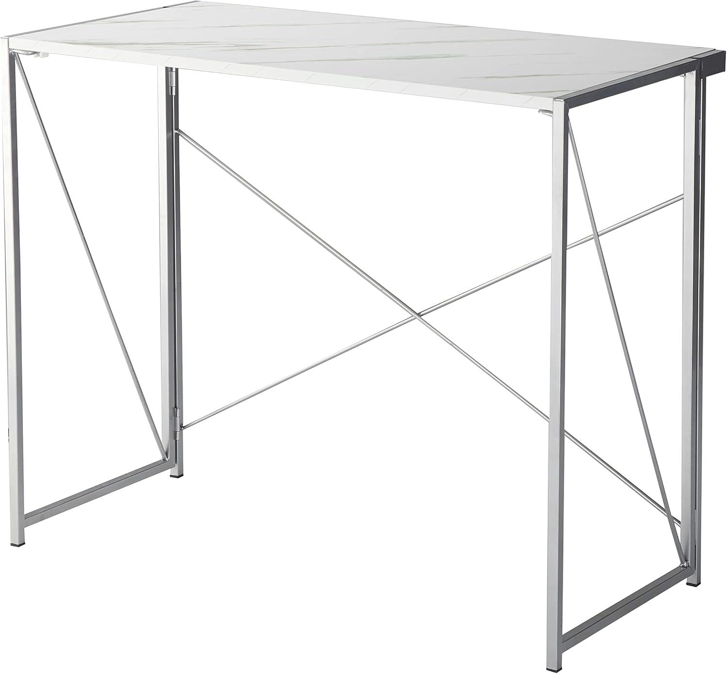 imageUrban Lifestyle Foldable Computer Desk WoodBlackMarbleSilver