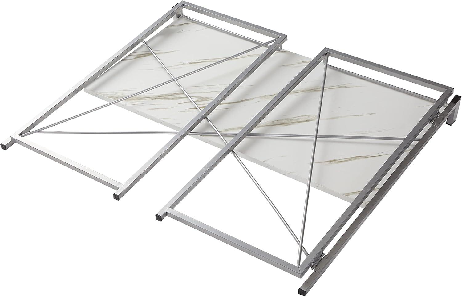 imageUrban Lifestyle Foldable Computer Desk WoodBlackMarbleSilver