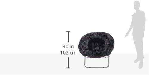imageUrban Lifestyle Oversized Mongolian Faux Fur Saucer Chair MintBlack