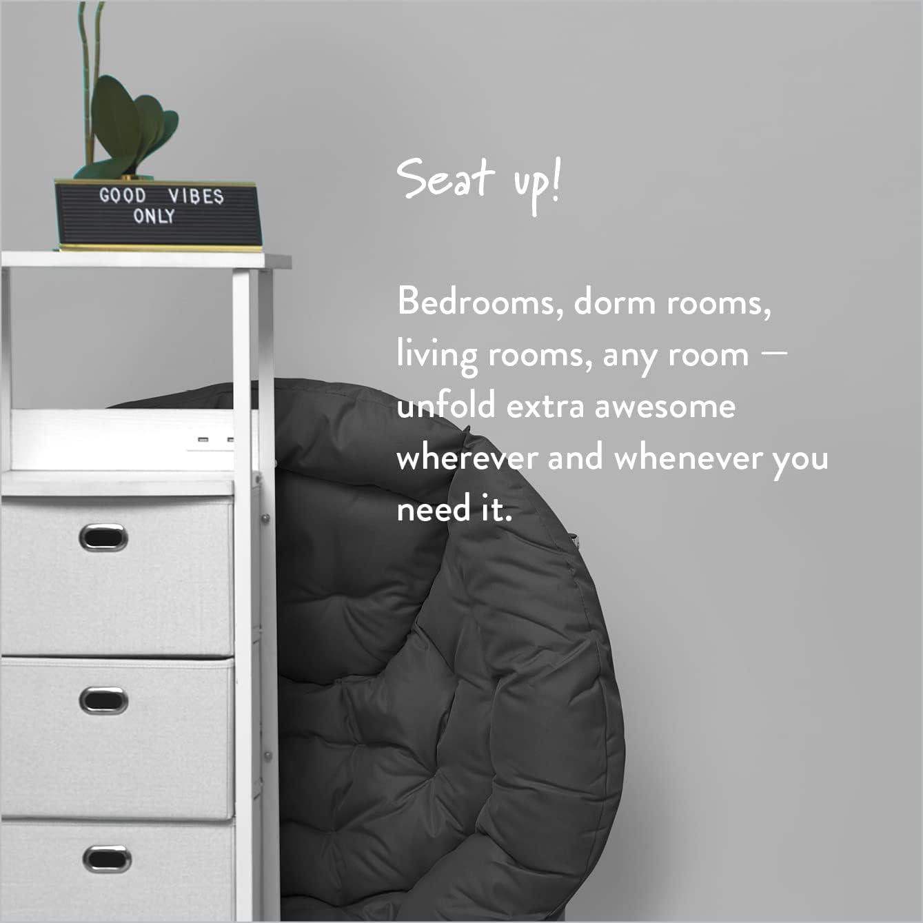 imageUrban Lifestyle Oversized Polycanvas Foldable Saucer Chair Black