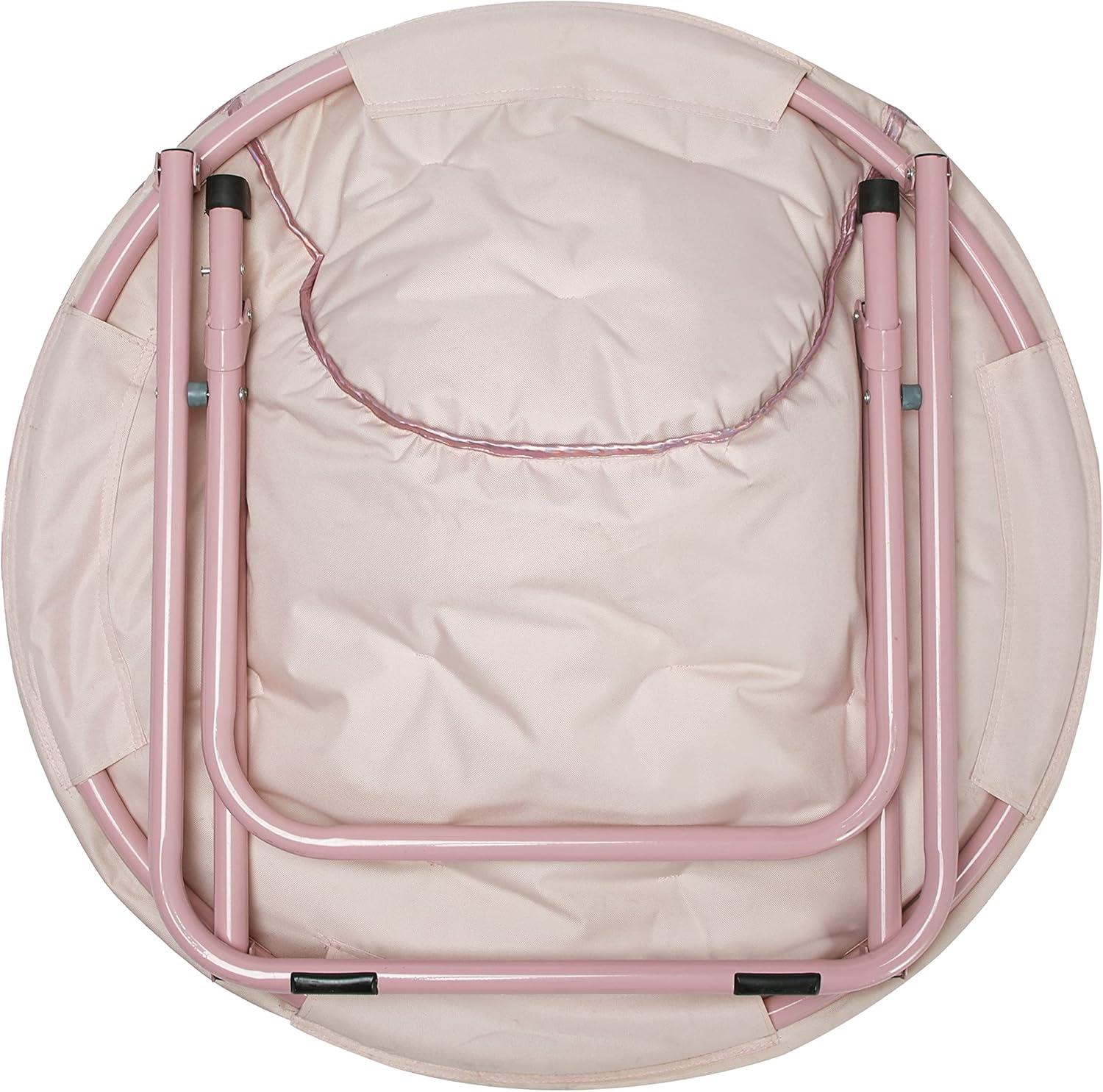 imageUrban Lifestyle Super Soft Faux Fur Saucer Chair with Folding Metal Frame AquaBlush