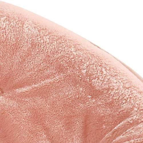 imageUrban Lifestyle Super Soft Faux Fur Saucer Chair with Folding Metal Frame AquaBlushRose Gold