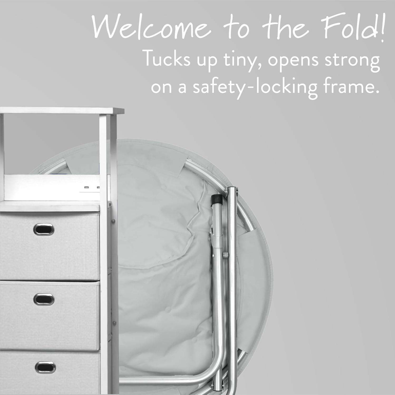 imageUrban Lifestyle Super Soft Faux Fur Saucer Chair with Folding Metal Frame AquaGrey