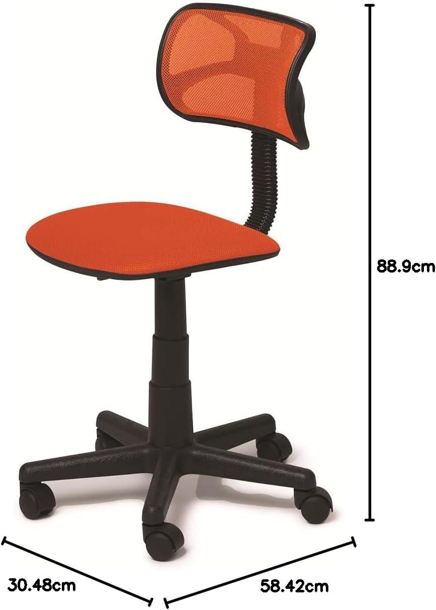 imageUrban Lifestyle Swivel Desk Chair Stylish and Compact Office Chair with Mesh Back Swivel Function Adjustable Height and Cushioned Seat Cyan BlueOrange