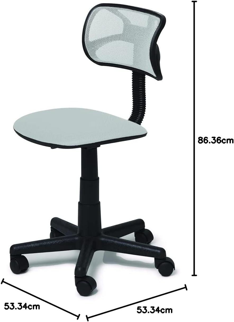 imageUrban Lifestyle Swivel Desk Chair Stylish and Compact Office Chair with Mesh Back Swivel Function Adjustable Height and Cushioned Seat Cyan BlueSilver