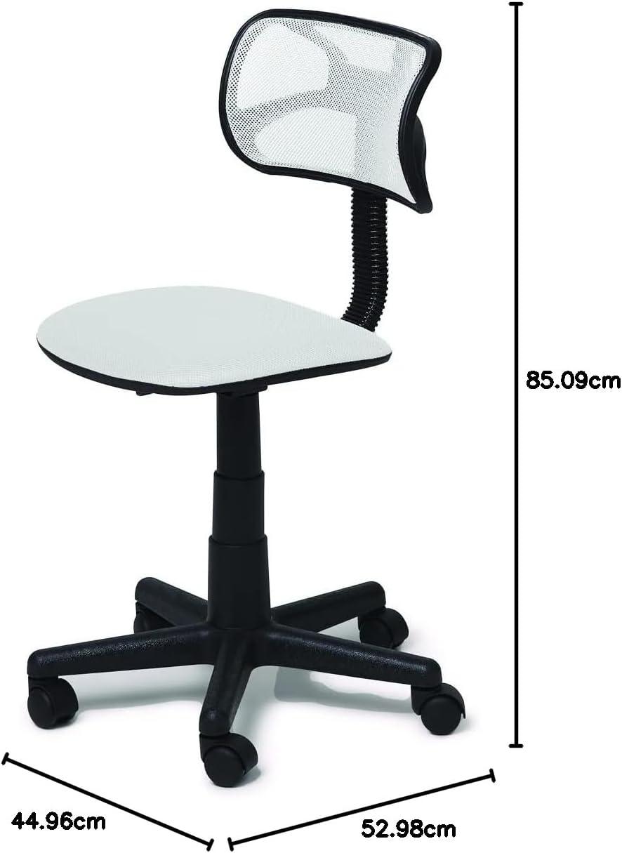 imageUrban Lifestyle Swivel Desk Chair Stylish and Compact Office Chair with Mesh Back Swivel Function Adjustable Height and Cushioned Seat Cyan BlueWhite