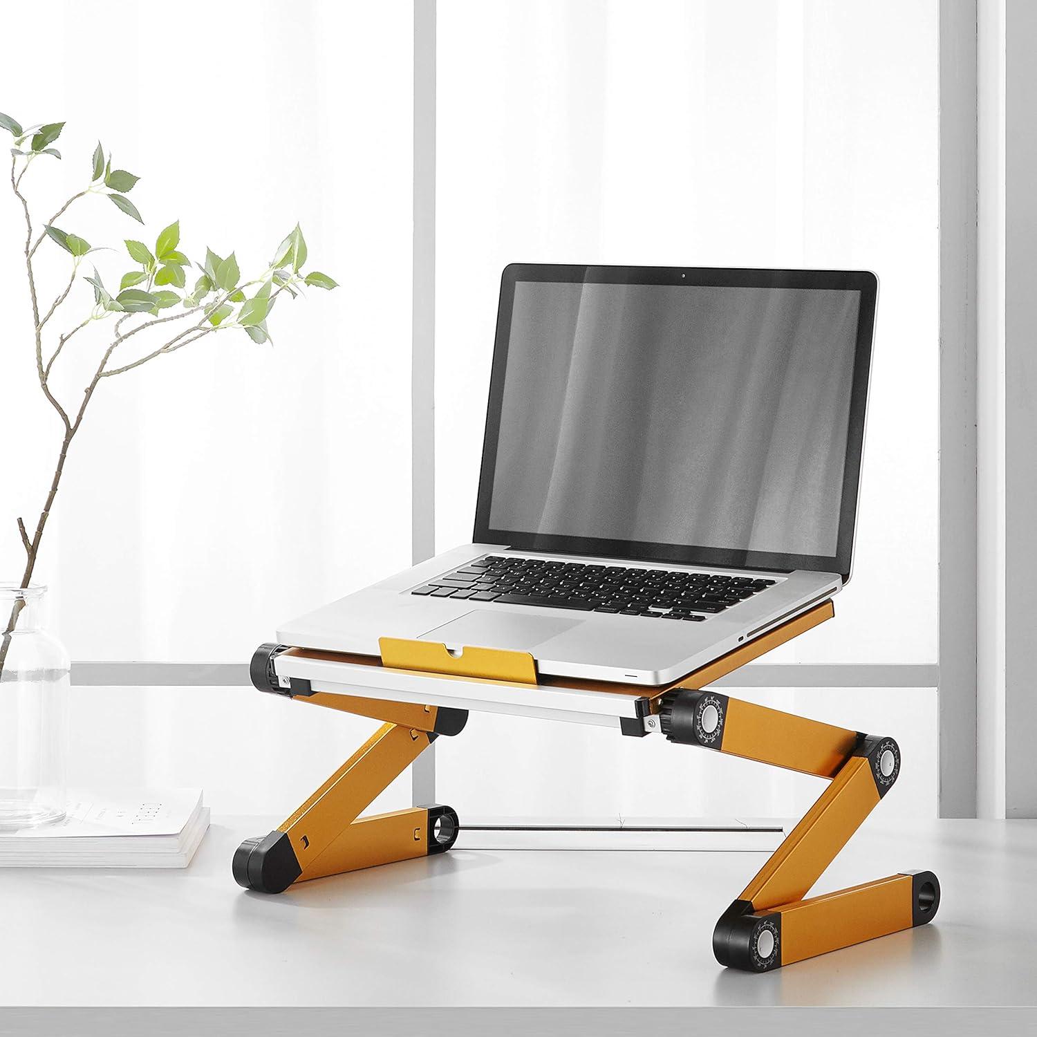 imageUrban Shop Gold Sit Laptop Desk StandGold