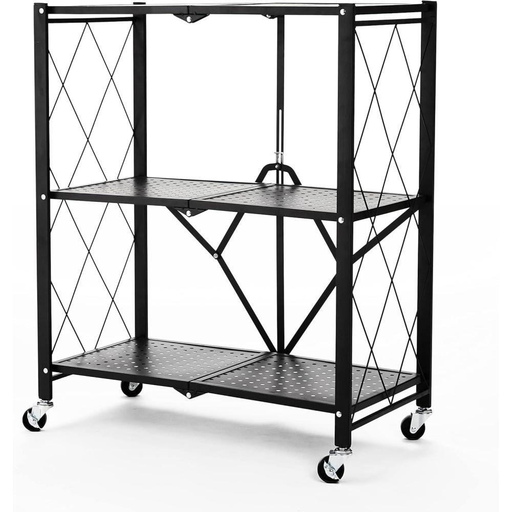 imageUrban Lifestyle 3 Shelf Metal Storage Cart BlackBlack
