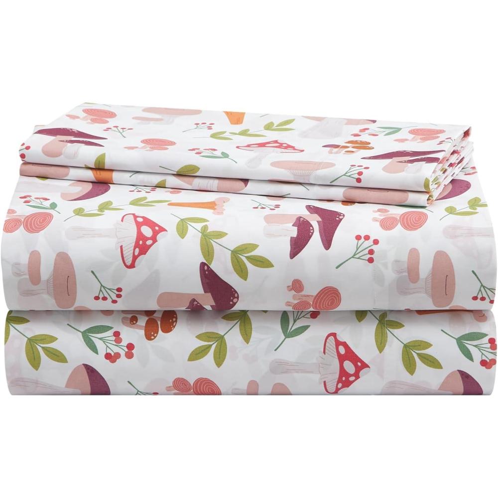 imageUrban Lifestyle 4 Piece Sheet Set Including Top Sheet Fitted Sheet and 2 Pillow Cases Western Cowboy Boot FullMushroom