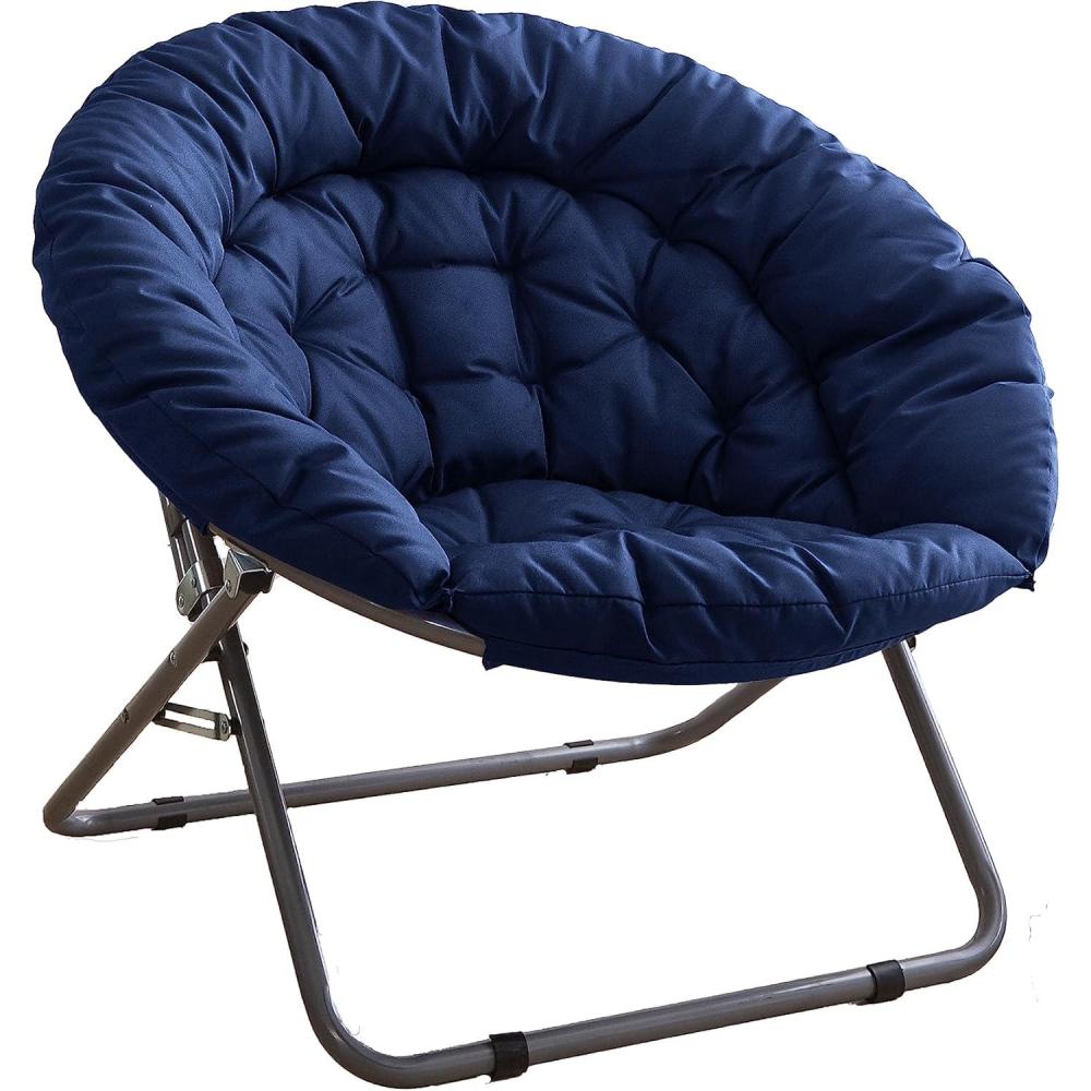 imageUrban Lifestyle Canvas Oversized Polycanvas Saucer Chair GreyNavy