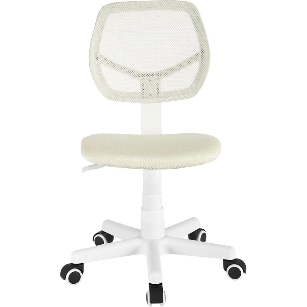 imageUrban Lifestyle Computer Office Rolling Swivel Task Desk Chair with Mesh Backrest and Caster Wheels White with White LegsWhite