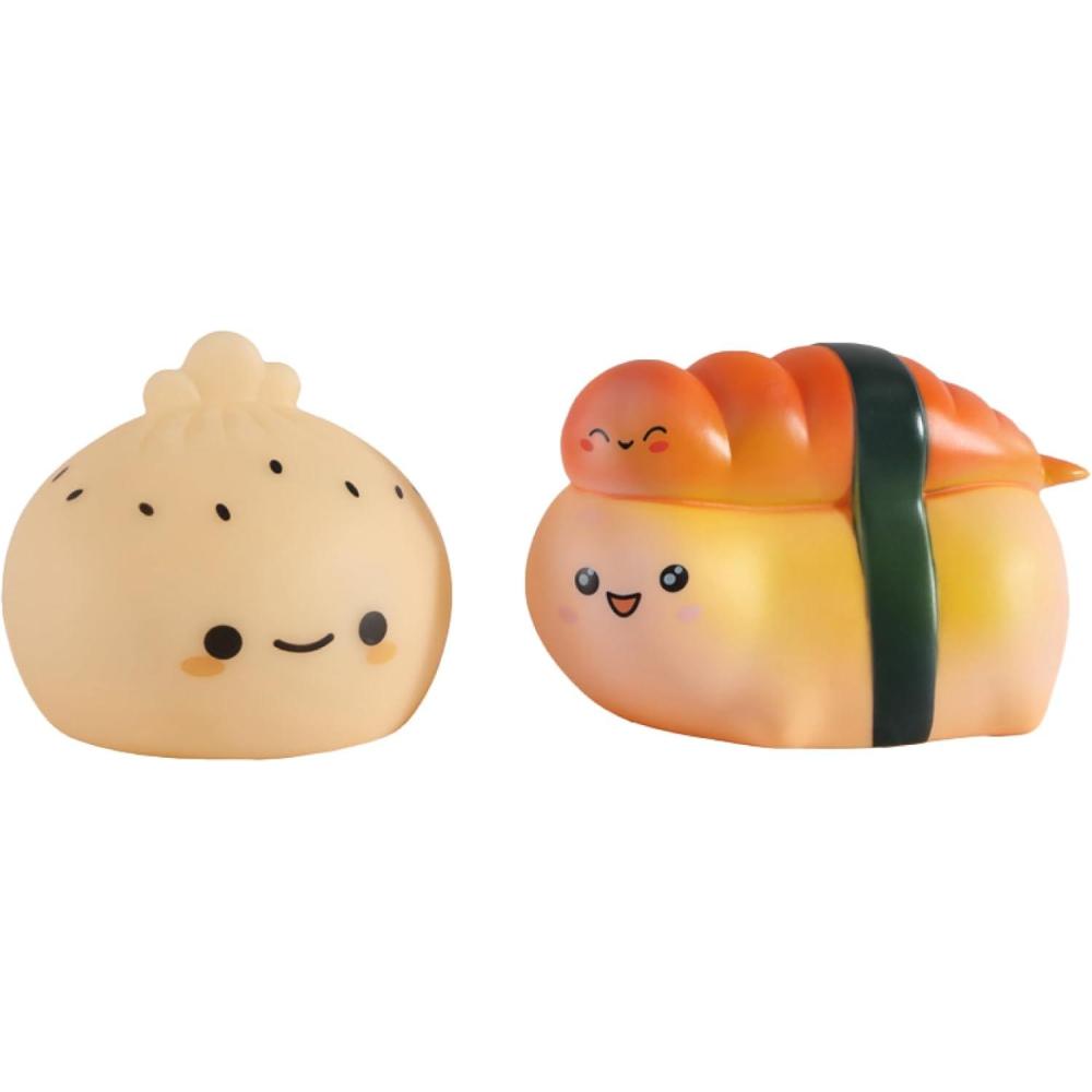 imageUrban Lifestyle Figural Squish LED Mood Lamp 2 Pack with Red and Blue Mushroom 45 inches TallSushi and Dumpling