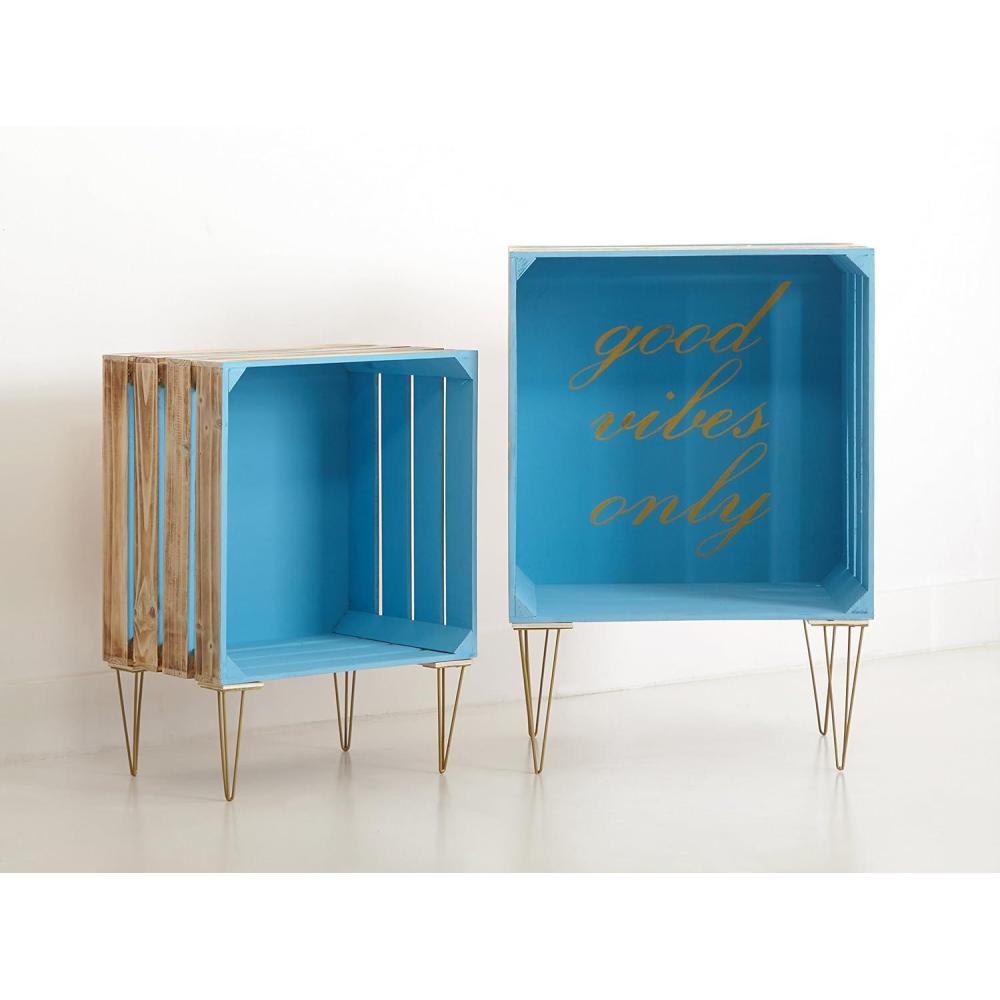 imageUrban Lifestyle Good Vibes Storage Crate Blue