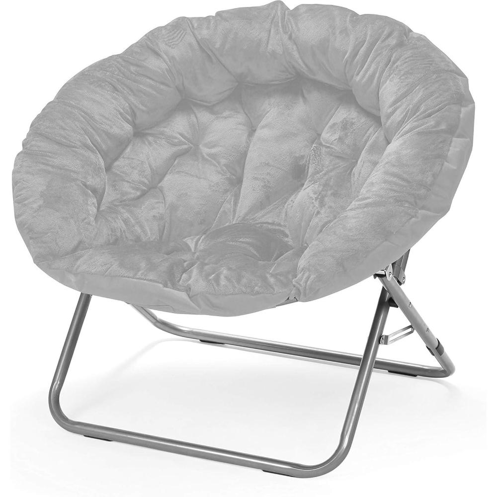 imageUrban Lifestyle Micromink Oversized Moon Chair Metal GreyGrey