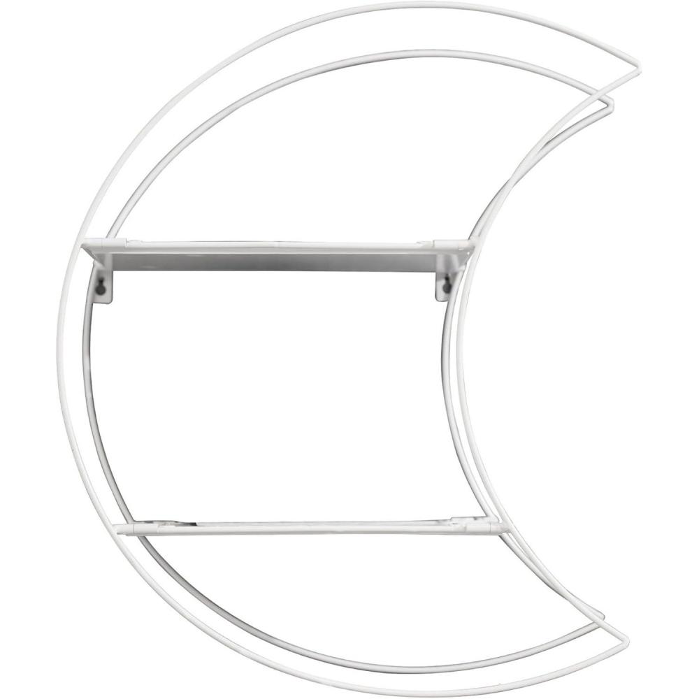 imageUrban Lifestyle Novelty 2Tier 17quot Crescent Moon Floating ShelvesWall Mounted Decorative DisplayModern Boho Shelf for Crystals Plants and Small Dcor Items