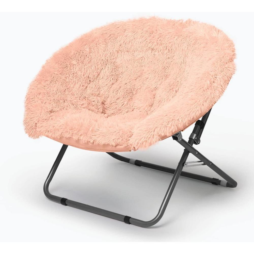 imageUrban Lifestyle Oversized Mongolian Faux Fur Saucer Chair MintBlush