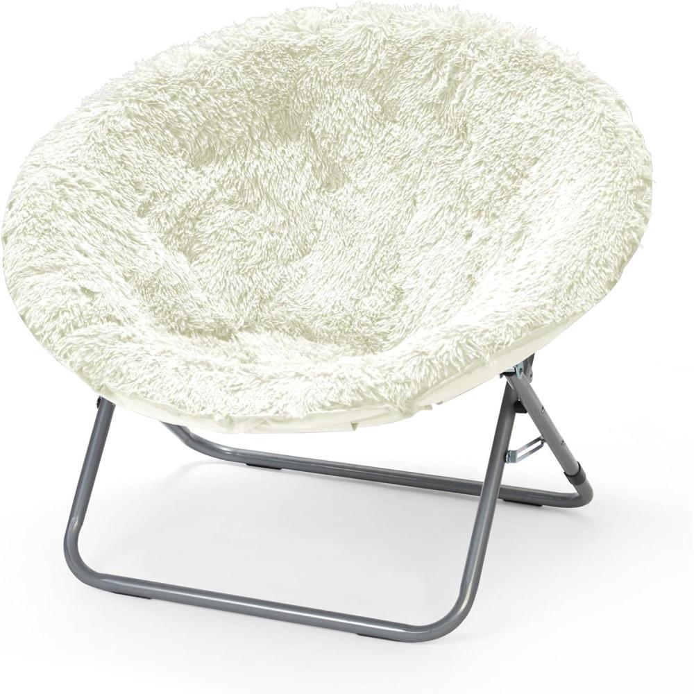 imageUrban Lifestyle Oversized Mongolian Faux Fur Saucer Chair MintWhite