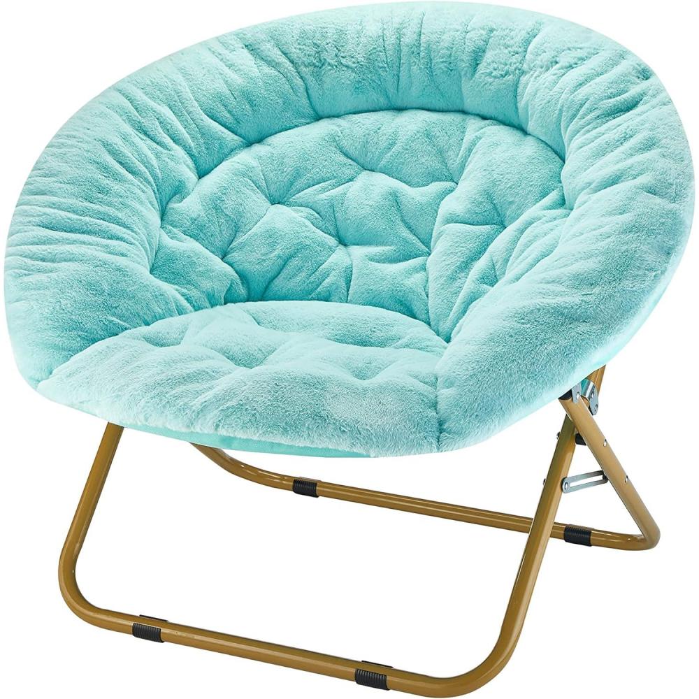 imageUrban Lifestyle Oversized Rabbit Faux Fur Saucer Chair WineGoldAquaGold