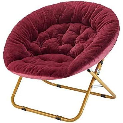 imageUrban Lifestyle Oversized Rabbit Faux Fur Saucer Chair WineGoldWineGold