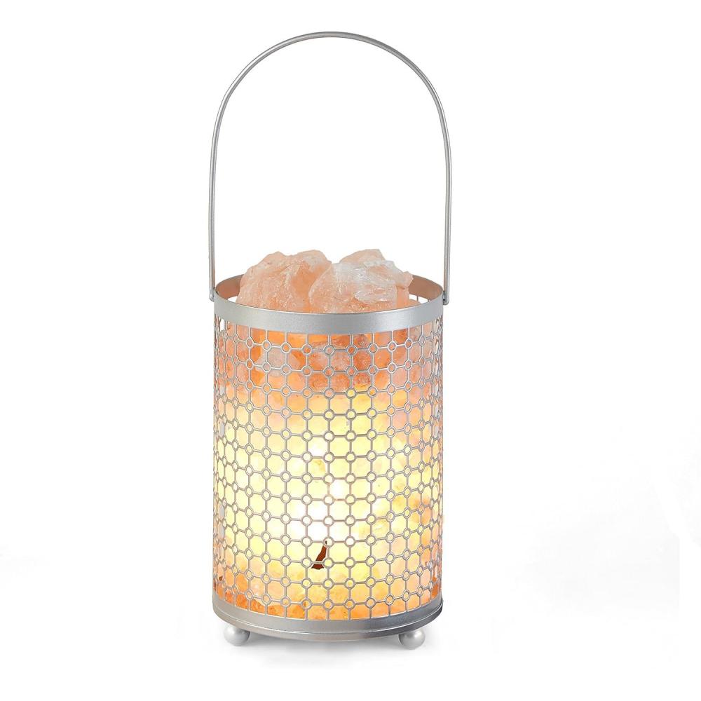 imageUrban Lifestyle Perforated Metal Salt Lamp Rose GoldSilver
