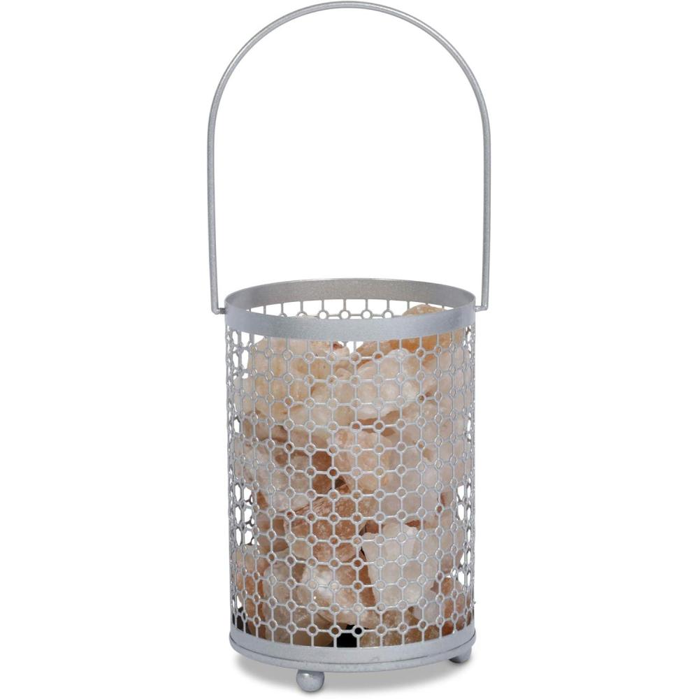 imageUrban Lifestyle Perforated Metal Salt Lamp Silver