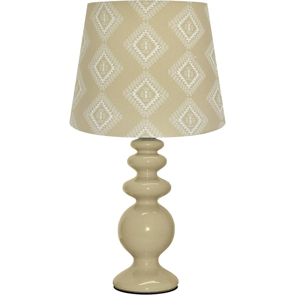 imageUrban Lifestyle Porcelain Lamp with Zuni Lamp Shade with CFL Bulb Taupe