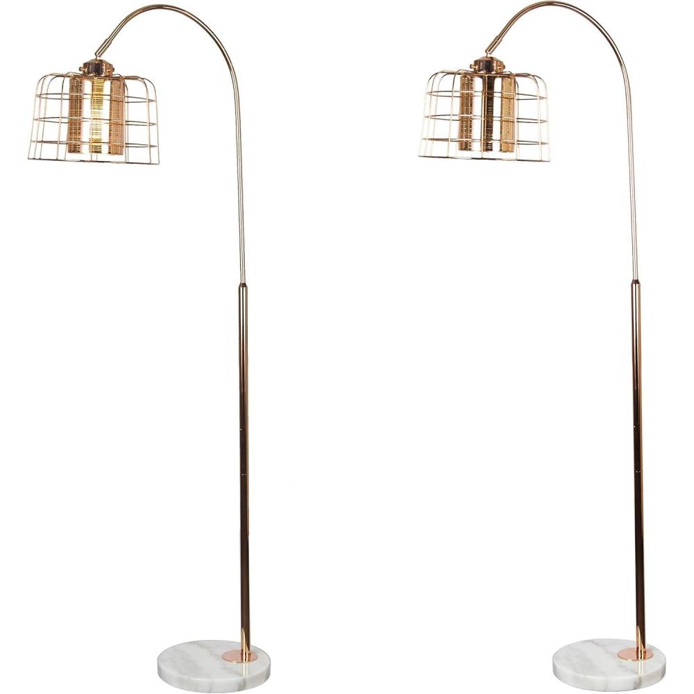 imageUrban Lifestyle Rose Gold Overheard Floor Metallic Lamp