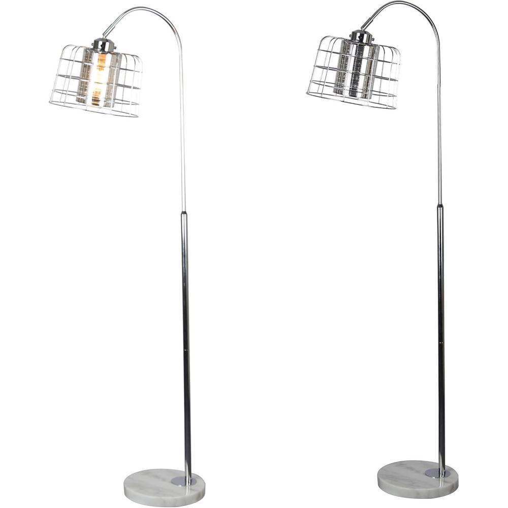 imageUrban Lifestyle Silver Overhead Floor Metallic Lamp