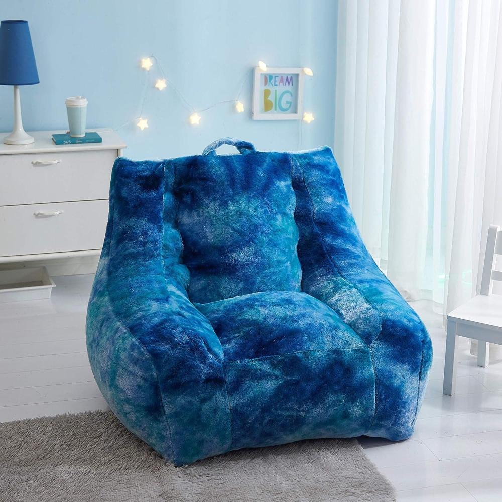 imageUrban Lifestyle Supportive Soft Faux Fur Bean Bag with Pocket Rainbow LargeCool Tie Dye