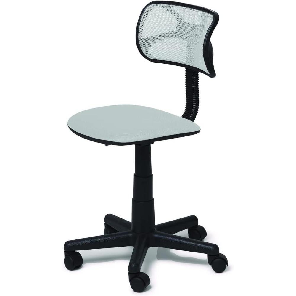 imageUrban Lifestyle Swivel Desk Chair Stylish and Compact Office Chair with Mesh Back Swivel Function Adjustable Height and Cushioned Seat Cyan BlueSilver