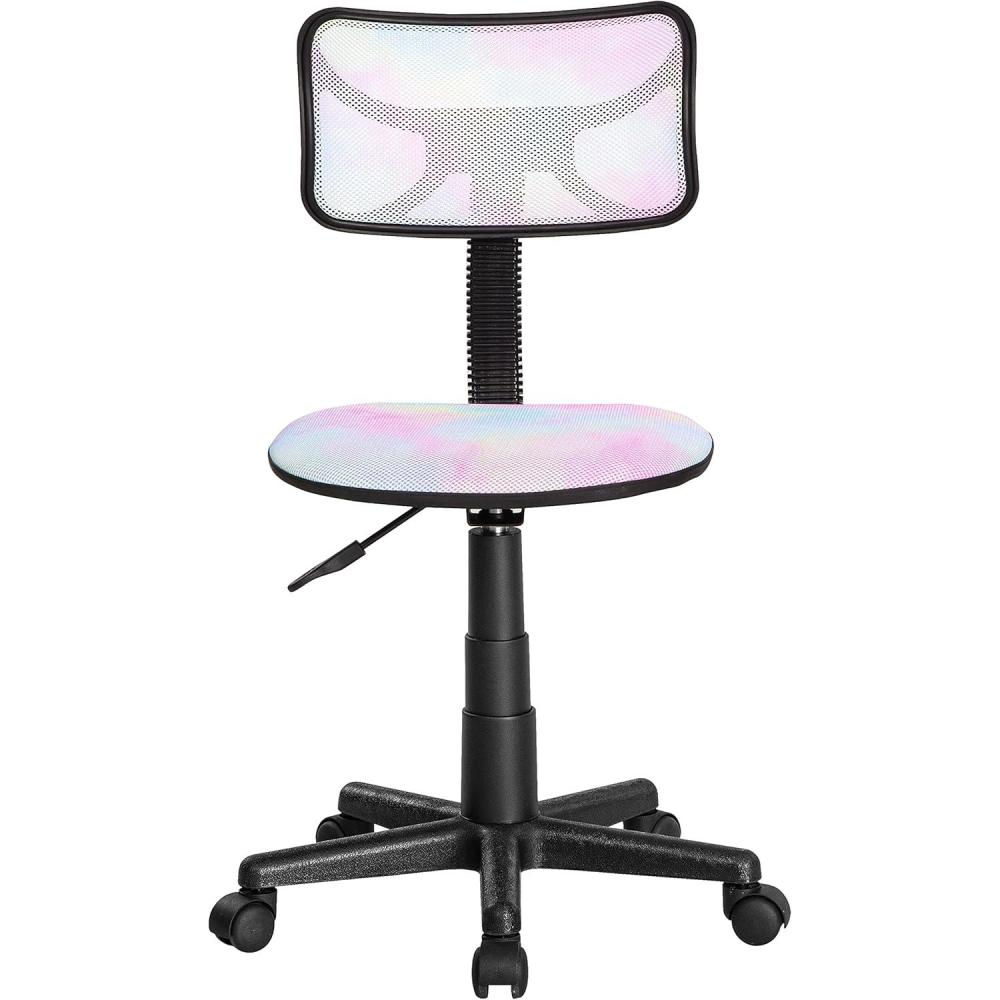 imageUrban Lifestyle Swivel Desk Chair Stylish and Compact Office Chair with Mesh Back Swivel Function Adjustable Height and Cushioned Seat Cyan BlueTiedye