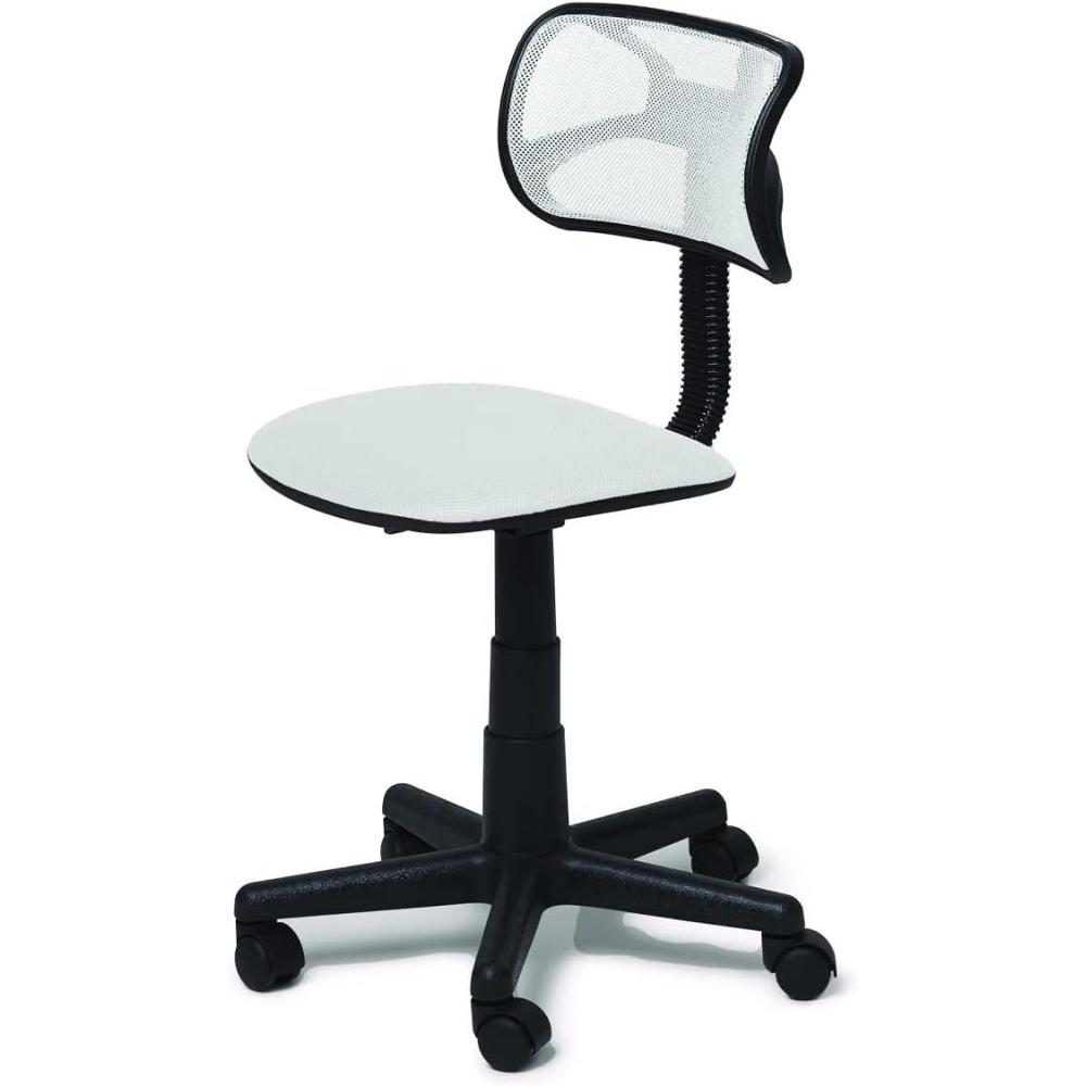 imageUrban Lifestyle Swivel Desk Chair Stylish and Compact Office Chair with Mesh Back Swivel Function Adjustable Height and Cushioned Seat Cyan BlueWhite