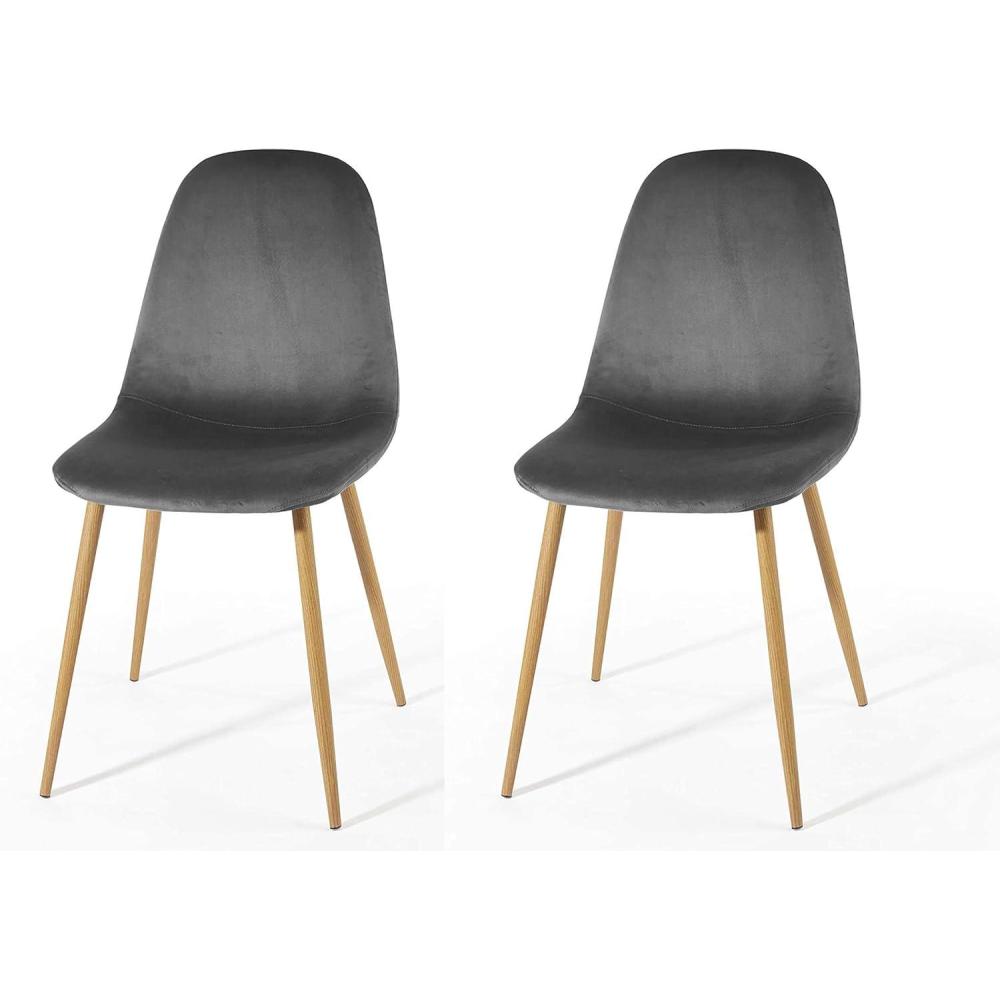 imageUrban Lifestyle Velvet Dining Chairs Set of 2 BlushGrey