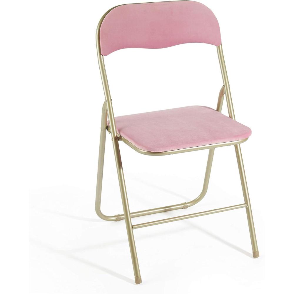 imageUrban Lifestyle Velvet Folding Chair BlackBlush