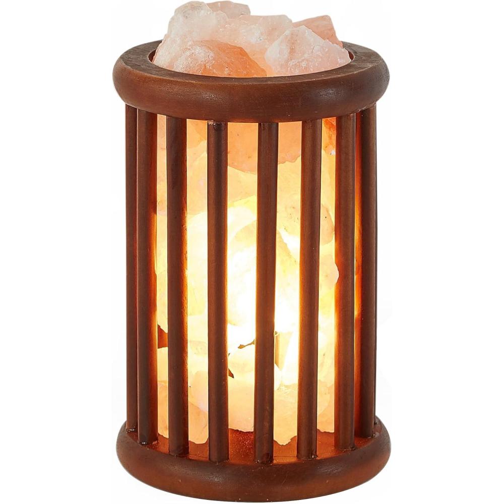 imageUrban Lifestyle Wood Cage Salt Lamp Espresso