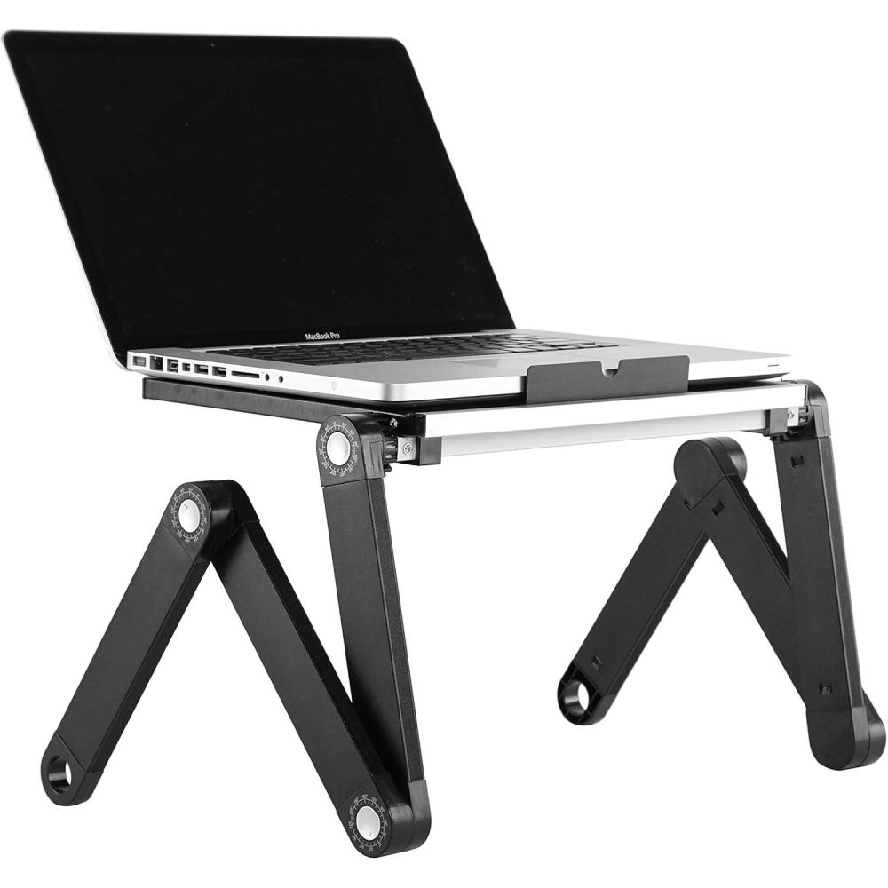 imageUrban Shop Gold Sit Laptop Desk StandBlack