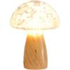 Urban Lifestyle 12″ Iridescent Tortoise Glass Mushroom Lamp, Modern Retro Table Lamp for Bedroom, Living Room, or Office Décor(Blush)