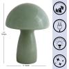 Urban Lifestyle 12″ Iridescent Tortoise Glass Mushroom Lamp, Modern Retro Table Lamp for Bedroom, Living Room, or Office Décor(Green)