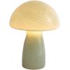 Urban Lifestyle 12″ Iridescent Tortoise Glass Mushroom Lamp, Modern Retro Table Lamp for Bedroom, Living Room, or Office Décor(Green)