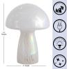 Urban Lifestyle 12″ Iridescent Tortoise Glass Mushroom Lamp, Modern Retro Table Lamp for Bedroom, Living Room, or Office Décor(Iridescent)
