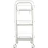 Urban Lifestyle 3 Tier Mesh All Purpose Utility Rolling Storage Cart, Black(White)