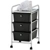 Urban Lifestyle 3 Tier Storage Cart, Black(Black)