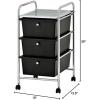 Urban Lifestyle 3 Tier Storage Cart, Black(Black)