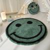 Urban Lifestyle 30″x30″ Sage Green Soft Smiley Face Shaped Accent Rug, Cozy Aesthetic Carpet for Bedroom, Apartment, and Lounge Spaces(Green)