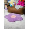 Urban Lifestyle 30″x30″ Soft Daisy Flower Shaped Accent Rug, Cozy Aesthetic Carpet for Bedroom, Apartment, and Lounge Spaces, Teal(Purple)